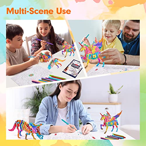 Arts Crafts for Kids Ages 6-8-12, 7 Sets Mandala 3D Coloring Puzzles, Art  Supplies for Kids 9-12 DIY 3D Puzzles for Kids Ages 3-5 4-8, Crafts for  Girls Ages 6-8-12, Origami Kit for Kids Ages 8-12
