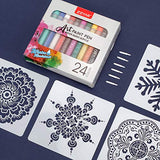 ZEYAR Acrylic Paint Pens, Extra Fine, 24 Colors, Permanent & Waterproof Ink, AP Certified, Works on Rock, Wood, Glass, Metal, Ceramic and Non porous ZEYAR