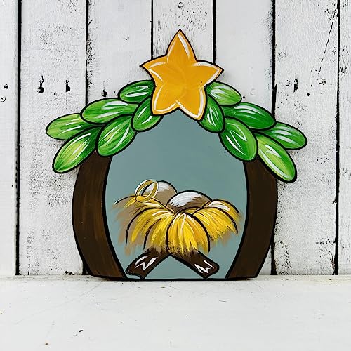 Manger, Bible Shape Wooden Shape, Paint by Line, Build-A-Cross Build-A-Cross