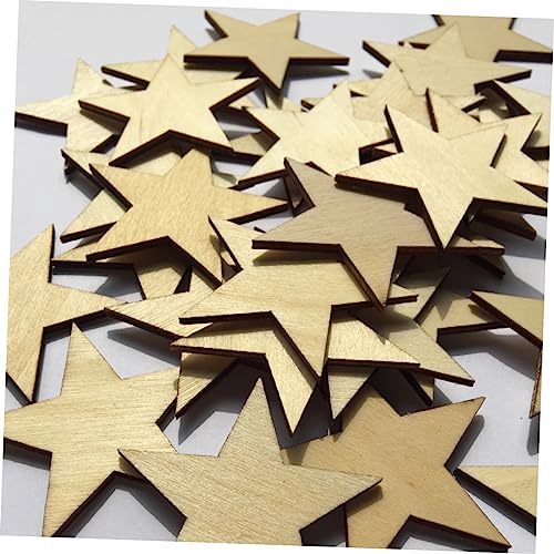 COHEALI Log Discs Log Slices DIY Wood Slices Star Wood Discs Wooden Decorate Blank COHEALI