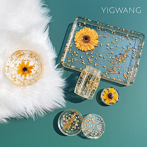 YIGWANG Rectangle Resin Tray Molds with Edges for Resin Casting, Jar Mold with Lid and Grinder Mold, Large Silicone Rolling Tray Molds DIY Jewelry - WoodArtSupply