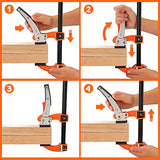 Jorgensen 12-inch Bar Clamp Set, Bar Clamp for Woodworking, Quick Release Gear Clamp with 600 lbs Load Limit - 2 Pack Jorgensen