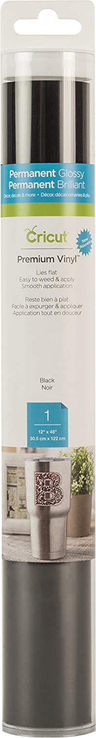 Cricut Premium Permanent Vinyl (12" x 48"), Strong Adhesive Lasts for 3 Years, UV & Water-Resistant, Perfect for Indoor-Outdoor DIY Projects, Cricut