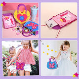 Toylink First Sewing Kit for Kids Beginners Arts Crafts for Girls Ages 4 5 6 7 8 Learn to Sew Unicorn Purse Bags Picture Frame Pen Holder DIY Felt Toylink