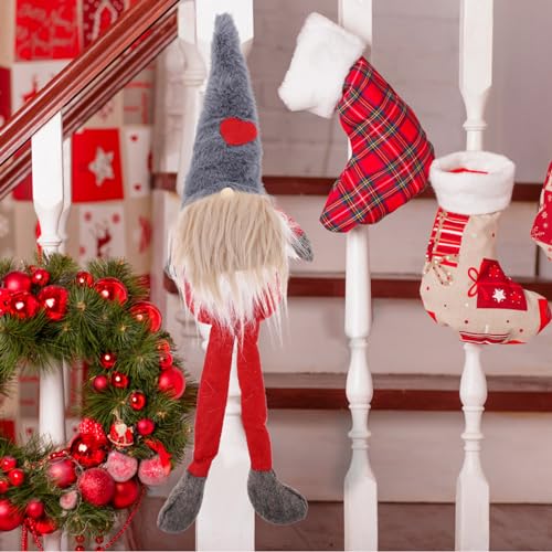 MAGICLULU 12 Pcs Gnome Beards Handmade Dwarf Beard with Wooden Balls Christmas Fluffy Fuzzy Craft Beards for Home Party Decor MAGICLULU