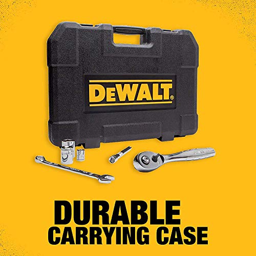 DEWALT Mechanics Tool Set, SAE and Metric, 1/2, 1/4, 3/8 Drive Sizes, 192-Piece, Chrome Vanadium Steel, (DWMT75049) DEWALT