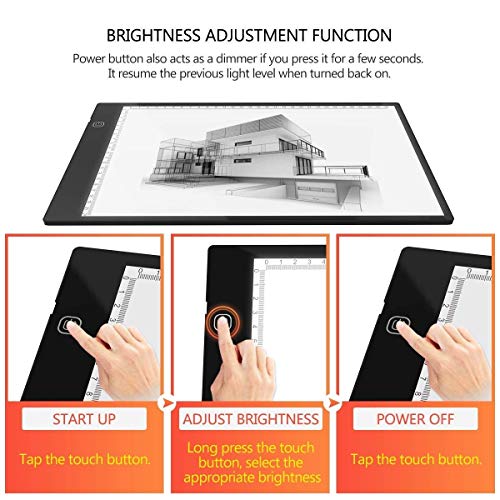A4 Tracing Light Box Portable LED Light Table Tracer Board Dimmable Brightness Artcraft Light Pad for Artists Drawing 5D DIY Diamond Painting