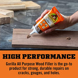 Gorilla All Purpose Wood Filler, 6oz Tube, Walnut (Pack of 1) Gorilla