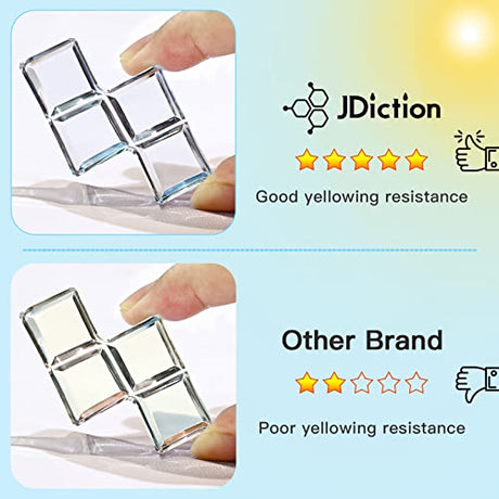 JDiction UV Resin, Upgrade 300g High Viscosity Hard UV Resin with Crystal Clear Resin Kit for Doming, Sealing, Coating, and Casting JDiction