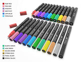 Acrylic Paint Markers Paint Pens Special Colors Set Extra Fine And Medium Tip Combo For Rock Painting, Canvas, Fabric, Glass, Mugs, Wood, Ceramics, TOOLI-ART