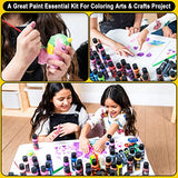 JOYIN Washable Paint for Kids 42PCS - Non-Toxic- Tempera Paint Set (2 oz Each), Liquid Paint with 15 Brushes and 4 Palettes - Paint for Arts and JOYIN