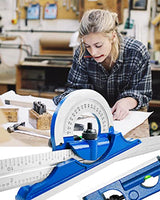 4PCS 12 Inch Combination Square Ruler Set Protractor Satin, 4-R Graduation, Ideal for Woodworking Metalworking Cabinets Joinery Steel Iron Case PNYZIK