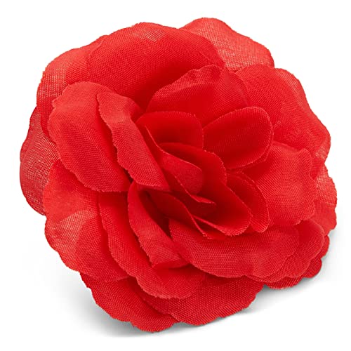 Bright Creations 50 Pack Red Roses Artificial Flowers Bulk, 3 Inch Stemless Fake Silk Roses for Decorations, Wedding, Faux Bouquets Bright Creations