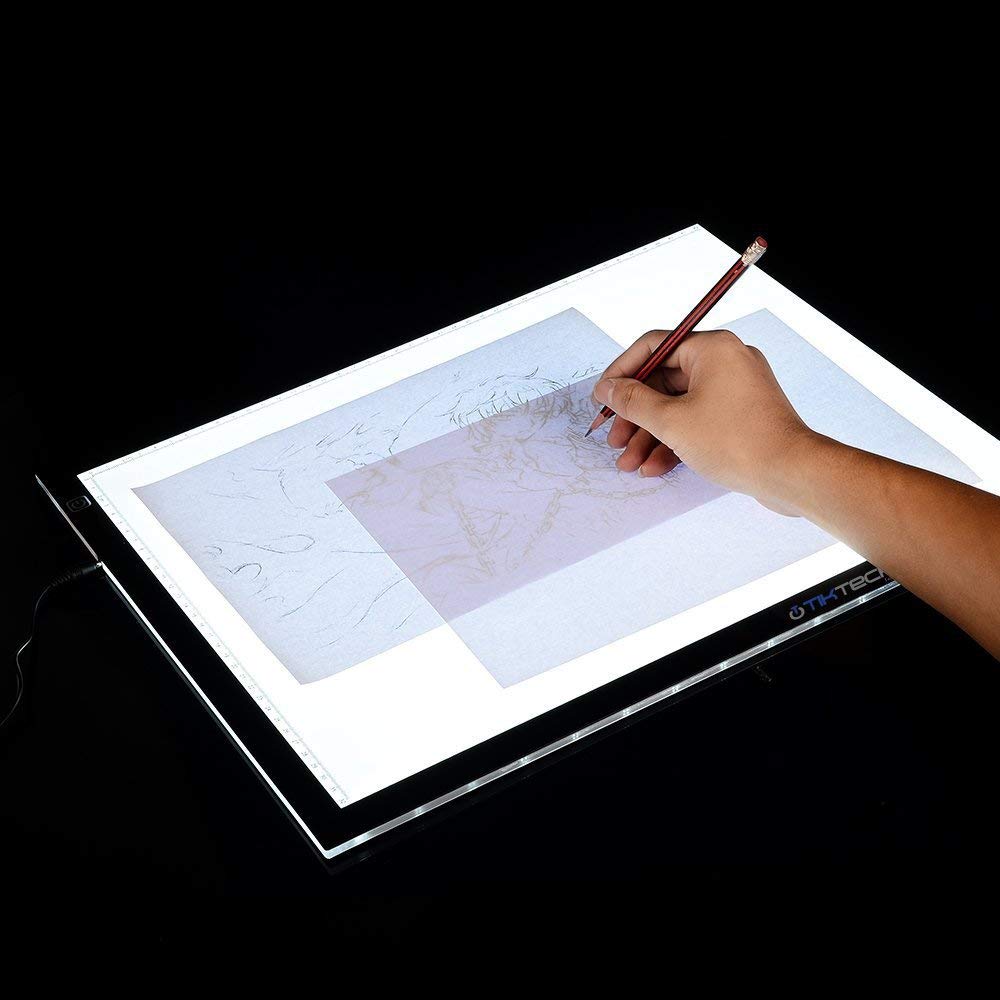 A4 Ultra-Thin Portable LED tracing Light Box Dimmable Brightness LED Art Tracing Pad for Artist Drawing Sketching Animation Stencilling and 5d tiktecklab