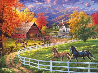 Cra-Z-Art - RoseArt - Abraham Hunter - Horse Valley Farm - 1000 Piece Jigsaw Puzzle