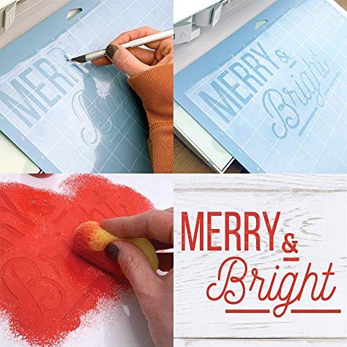 Easy Cut Stencil Sheet Set of 24-12”x12” Acetate Mylar for Cricut Vinyl Cutting – Craft Material ZICOTO