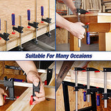 WORKPRO 12-Inch Steel Bar Clamps Set, 2-pack Quick-Release Clutch Style Bar Clamps with 2-1/2" Throat, Micro-Adjustment Handle and 600 lbs Load WORKPRO