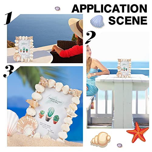 WEBEEDY Unfinished Wooden Photo Frame Craft Kit for Kids DIY Wooden Photo Frames with Stand Shell Wood Photo Picture Frames Making Kit for Kids Craf - WoodArtSupply