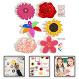 Sewroro 1 Set Painting Flower Wood Piece Unfinished Wood Slices Craft Flowers Flower Embellishments Flowers for Crafts Natural Wood Slices Wooden Sewroro