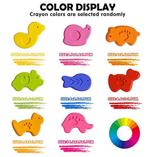 KIDDYCOLOR 16 Pack Animal-shaped Crayons for Toddler, Bulk Crayon Set, Non-Toxic Washable Crayons, School Supplies Gift for Kids, Christmas & - WoodArtSupply