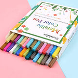 Sunshilor Metallic Markers Fine Point Metallic Marker Pens for Black Paper, Art Rock Painting, Easter Egg, Halloween Pumpkin, Card Making, Metal, Sunshilor