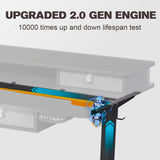 ExaDesk Electric Standing Desk, 63 * 30 Inches Adjustable Height with 4 Drawers, Double Storage Shelves Stand Up Desk, Home Office Workstation Sit ExaDesk