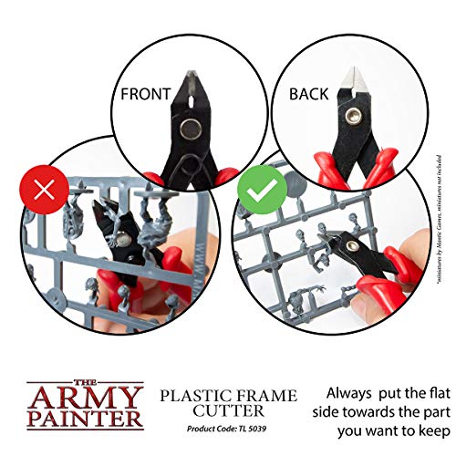 The Army Painter Plastic Frame Cutter - Wire Cutters Heavy Duty for Craft and Plastic Miniature, Side Cutters Flush Cut Pliers with Safety Grip - - WoodArtSupply