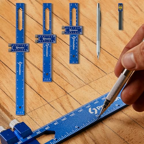 Procision Woodworking Ruler, Set of 3 (12, 8, 6 Inch), Precise ...