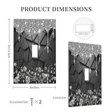 Xuejiaku Light Switch Cover Glitter Diamond Shiny Drips 1 Gang Wall Plate Cover Black Geometric Single Toggle Outlet Covers Decorative Switchplate Xuejiaku