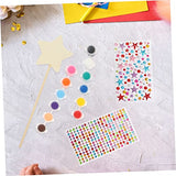 VILLCASE 1 Set Painting Materials Wooden Princess Wand DIY Painting Toy Homemade Fairy Wand Wood Fairy Stick DIY Wand Star Wand Unfinished Wood Wand VILLCASE