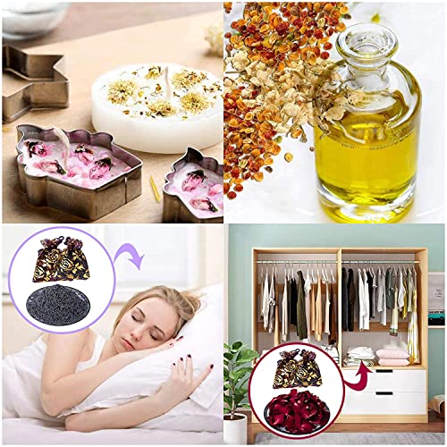 20 Bags Dried Flowers,100% Natural Dried Flowers Herbs Kit for Soap Making, DIY Candle Making,Bath - Include Rose Petals,Lavender,Don't Forget SACATR