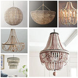 WLIANG 800 Pcs 20mm Natural Wooden Beads, Unfinished Round Bulk Spacer Wood Beads for DIY Crafts, Garlands Farmhouse Decor, Jewelry Bracelet Necklace WLIANG