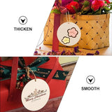 Zerodeko 1 Set Wooden Slices Label Pendant Unfinished Wood Slices Craft Pendant with Hole Decorations Set Wood Chips Wooden Christmas Decorations Zerodeko