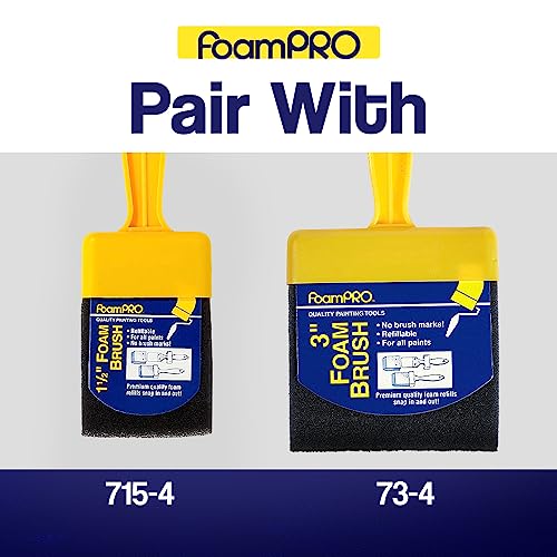 Foampro 72-4 Foam Brush & 4 Refills, 2 Inch Foampro