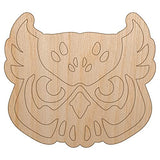 Great Horned Owl Head Unfinished Wood Shape Piece Cutout for DIY Craft Projects - 1/8 Inch Thick - 6.25 Inch Size Sniggle Sloth