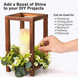 Neoflavie 12 Pcs Wooden Wedding Lantern Centerpiece, Lantern Candle Holder for Rustic Wedding Table Decoration, Farmhouse Candle Lantern for Neoflavie