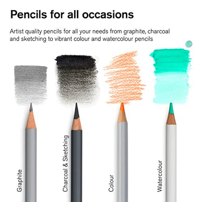 Winsor & Newton Studio Collection Artist Pencils, Graphite Pencils, Set of 12 - WoodArtSupply