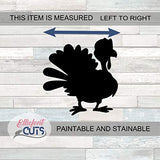 Turkey Wood Cutouts for crafts, Laser Cut Wood Shapes 5mm thick Baltic Birch Wood, Multiple Sizes Available Elliefont Styles