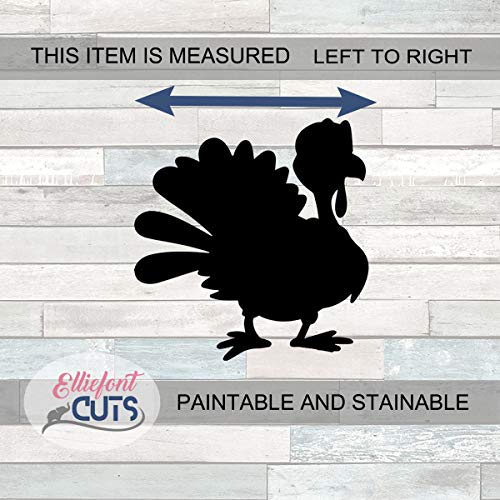 Turkey Wood Cutouts for crafts, Laser Cut Wood Shapes 5mm thick Baltic Birch Wood, Multiple Sizes Available Elliefont Styles