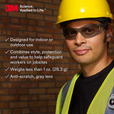 3M Safety Glasses, Virtua AP, 20 Pack, ANSI Z87, Gray Hard Coat Lens, Gray Frame, Side Shields 3M