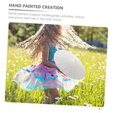 ABOOFAN 4 pcs chinese dance umbrella Unfinished Umbrella white paper umbrellas white parasol bulk paper towels by the case Hand Painting Umbrella ABOOFAN