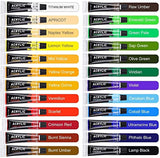 Colorful Acrylic Painting Kit - Paint Supplies Set with 24 Colors, 30 Brushes, 5 Canvases, 1 Pad, 2 Palette, 2 Sponge & 1 Wood Easel - Art Acrylic Colorful