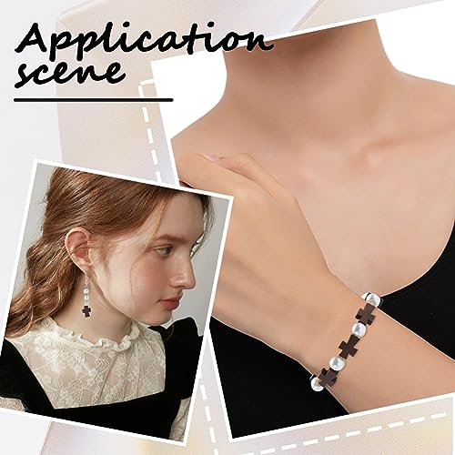 SUNNYCLUE 150Pcs Wood Cross Beads Bulk Wooden Cross Bead Natural Unfinished Wood Blank Beads Cross Loose Spacer Rosary Beads Charms for Jewelry SUNNYCLUE