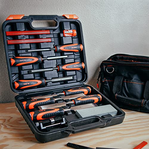 Deadwood Crafted Tools 13pc Wood Carving Chisels and Sharpening Set - Premium Wood Working Tools and Equipment Deadwood Crafted Tools