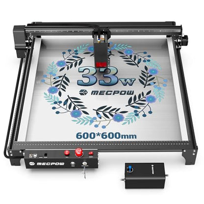 Mecpow X5 Pro Laser Engraver w/Air Assist, 192W Laser Cutter, 33W Output Laser Engraving Cutting Machine, Laser Engraver for Wood and Metal, CNC
