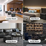 DocSafe Storage Ottoman with Lock,Fireproof Folding Ottoman Foot Rest Stool Storage Chest with Storage Safe for Important Documents,Waterproof 17 DocSafe