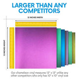 MiPremium Chameleon Heat Transfer Vinyl Iron On HTV Compatible with Cricut Air & Expression Silhouette Cameo & Other Cutters. Assorted Gradient MiPremium