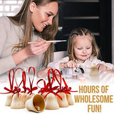 Unfinished Wooden Figures Bell Shape for Art Projects 10 pcs - Paint Your Own Wooden Ornaments - Unfinished Wood Crafts Bells DIY Christmas Ornaments AEVVV