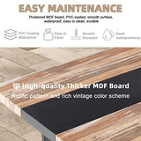 STHOUYN 71" 6ft Large Dinner Table for 6 8 Seat Dining Room Table, Rectangular Farmhouse Modern Kitchen Long Black & Brown Industrial Conference STHOUYN