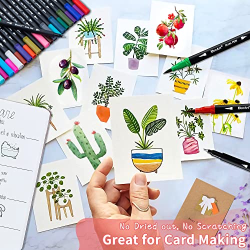 36 Duale Brush Marker Mit Pinsel- Und Feinspitze – Ideal Für Handlettering & Kunst